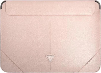 Чохол для ноутбука Guess Saffiano Triangle Logo 16" Pink (3666339039912)