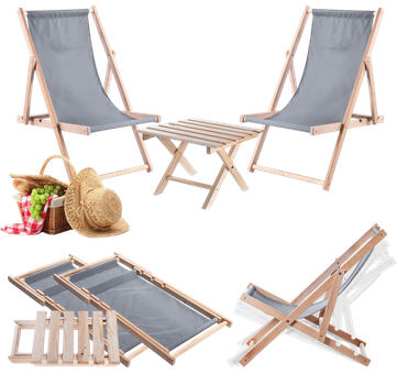 Stolik kawowy + 2 leżanki Kadax Anjouin K12317