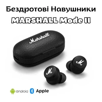 Бездротові навушники Bluetooth Marshall Mode II TWS Black, вакуумна блютуз гарнітура для телефону