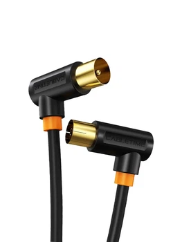 Кабель телевізійний Vention Cabletime, 3m, Г-подібний 90 градусів Male to Female, 75OHM, чорний (CF34N)