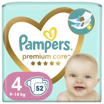Підгузки Pampers Premium Care Maxi Розмір 4 (9-14 кг) 52 шт (4015400278818)