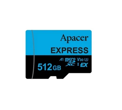 Карта памяти microSD 512Gb Apacer Express Class 10 UHS-I U3 V30 A1 (AP512GMCEXG3X17-RA)