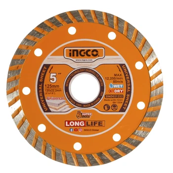 Диск алмазний турбохвиля 125x10x22,2 INGCO DMD031252