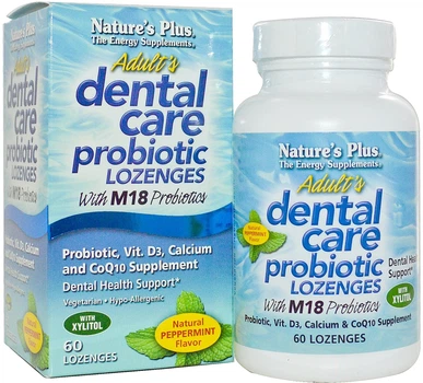 Пробіотик Natures Plus Adult`s Dental Care М'ята 60 таблеток (97467043831)