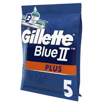 Бритвы одноразовые мужские для бритья Gillette BlueII Plus, 5 шт