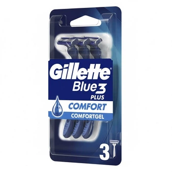 Бритва одноразовая мужская для бритья Gillette Blue 3 Plus, 3 шт