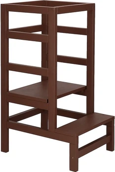 Podest kuchenny Springos dla dzieci 4-poziomowy 90 cm Brązowy (5907719420561)