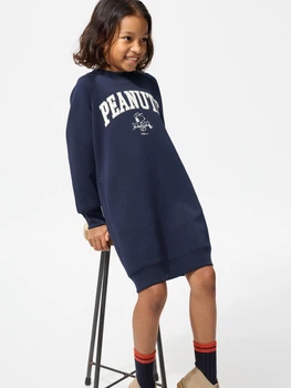 Дитяча сукня UNIQLO UT Graphic Peanuts з кишенями 1159850355 (Синій 11-12) на зріст 150 см