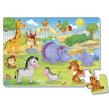 Мягкие пазлы А4 Зоопарк (24 элем) Vladi Toys VT1102-17