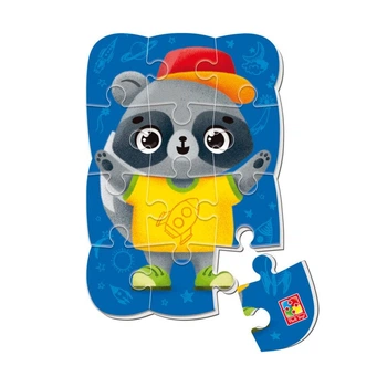 Магнитные пазлы Енот, 12 деталей (укр) Vladi Toys VT3205-91
