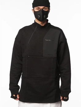 Свитшот удлиненного кроя с высоким горлом Крейн TUR WEAR черный S