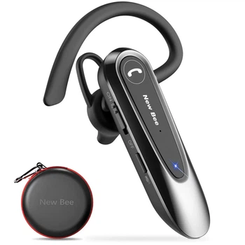 Гарнітура Bluetooth New Bee LC-B45 бездротова англ озвучка Black