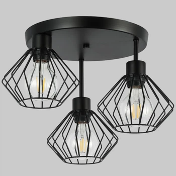 Потолочная люстра с 3 плафонами в стиле лофт "Loft Trio Light" (52-102-3(108) BK)