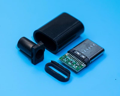 Штекер Type C під шнур чорний