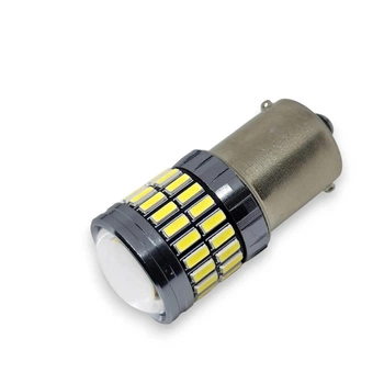 Світлодіодна лампа з цоколем 1156 BA15s PY21W 54 SMD 4014 12-24V з обманкою Біле світло (11416)