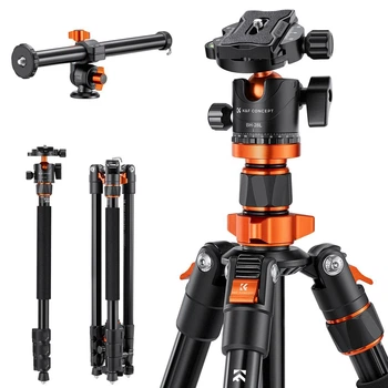 Профессиональный штатив трипод для камеры K&F Concept K234A7+BH-28L с центральной вращающейся колонной на 360° (высота 2м, грузоподъемность 10кг) (KF09.087V6)
