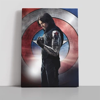 Интерьерная картина Зимний Солдат, Баки Барнс, Себастиан Стэн, Winter Soldier, 42×30 см (id0930)