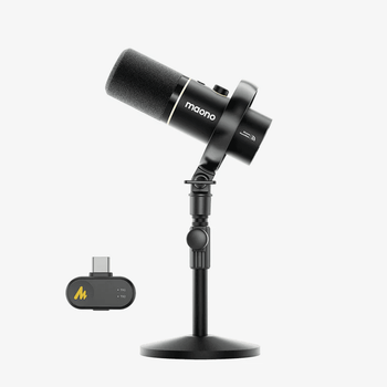 Микрофон Maono PD200W Hybrid Беспроводной 2.4GHz и USB и XLR, динамический кардиоидный для ПК, Android, iPhone