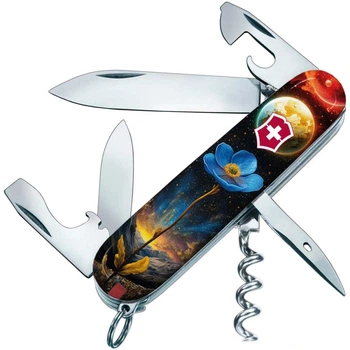 Ніж складаний, мультитул Victorinox Spartan Design (91мм, 14 функцій), зіркова квітка 1.3603.3.R2050pk