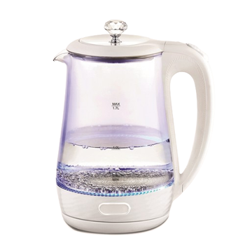 Електрочайник 1,7л 1850-2200W скло (диск) білий MR-052-WHITE Maestro