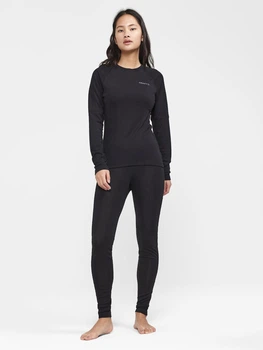 Комплект шерстяного термобелья женский теплый CRAFT ADV Wool Merino 240 Set 1913758+1914108-999000 Black L