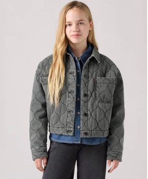 Джинсовая куртка Levi's для девочки Темно-серый (097 pvu d-grey (152 (12A))