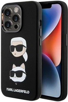 Etui Karl Lagerfeld Karl&Choupette Head do Apple iPhone 15 Pro Black (3666339164812)