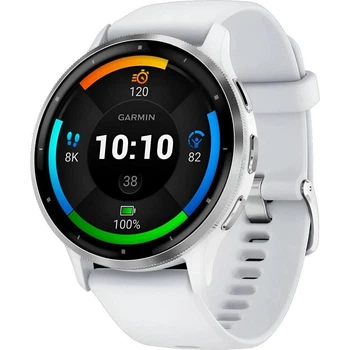 Смарт-годинник Garmin Venu 3 Silver Stainless Steel Bezel with Whitestone Case and Silicone Band (010-02784-00/50) Refurbished