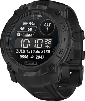 Смарт-годинник Garmin Instinct 3 50mm Solar Tactical Edition Black with Black Band (010-02935-50) Refurbished
