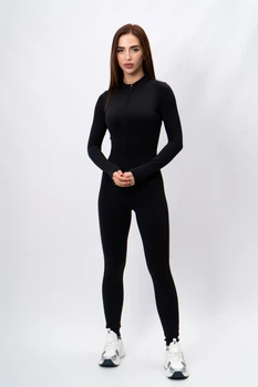Комбинезон женский спортивный Where Uwear черный 346931_L-XL