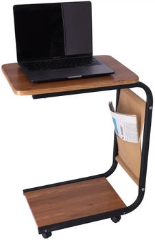 Stolik kawowy Hedo 80919 Mobilny na kółkach Ciemny (5904041133718)