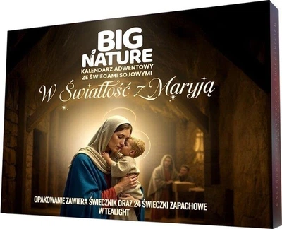 Kalendarz adwentowy Big Nature Światłość z Maryją ze świecami 240 g (5905745623956)
