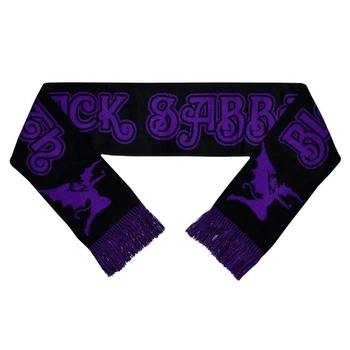 Шарф Talisman Black Sabbath (purple logo) Черный (SHS17)