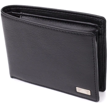 Мужской кошелек без застежки из натуральной кожи Tony Perotti bg208fash43_1 (534+rfid nero) Черный