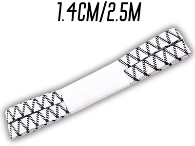 Гумка FROM FACTORY RXZB білизняна чорно-біла Зіг-Заг 1.4см/2.5м