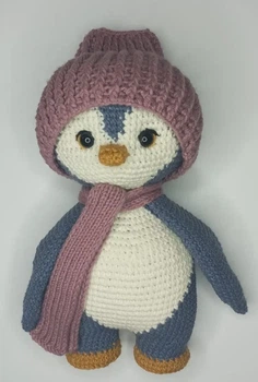 Іграшка в'язана Cozy Crafted Toys Пінгвін Григорій 23 см Синій
