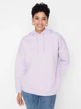 Худі тепле оверсайз жіноче Trendyol TWOAW23SW00904 XL Lilac (8683048238127)