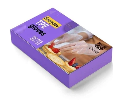 Перчатки прозрачные одноразовые кухонные Clever Everyday TPE Gloves размер L 100 шт