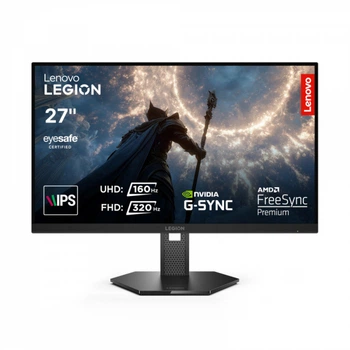 LENOVO 27" 16:9 ips Legion рк монітор, 3840x2160, 160 Гц, 0.5 мс (mprt), 90% dci-p3, hdr10, nvidia g-sync c Legion 27u-10