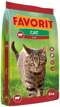 Сухой корм для котов c телятиной Favorit 9кг