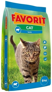 Сухой корм для кошек Favorit Ягнёнок 9кг