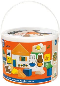 Набір дерев’яних кубиків Bambolino Toys Block nijntje 50 елементів 17071 (8714274170711)