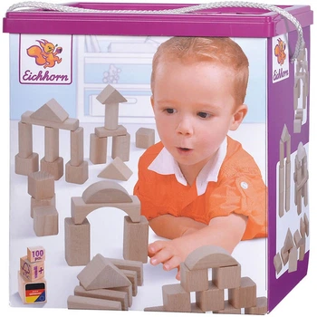 Zestaw klocków drewnianych Eichhorn 100 elementów 100010141 (4051902001080)