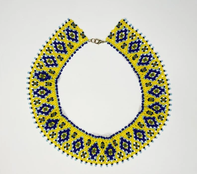Колье-силянка из чешского бисера HatynkaUA Geometric Necklace 42 см Разноцветный (SUN999_02)