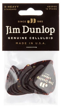 Медиаторы Dunlop 483P05XH Genuine Celluloid Classic Shell Extra Heavy Player's Pack (12 шт.)