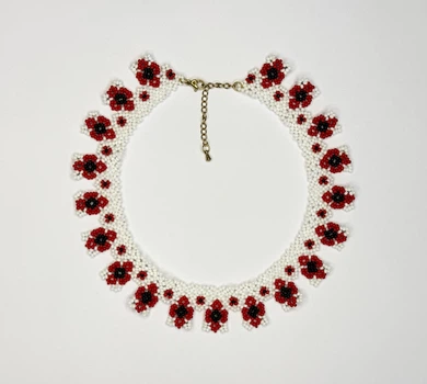 Колье-силянка из чешского бисера HatynkaUA Necklace 35 см Разноцветный (SUN999_40)