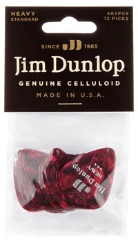 Медиаторы Dunlop 483P09HV Genuine Celluloid Classic Red Pearloid Heavy Player's Pack (12 шт.)