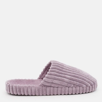 Жіночі домашні капці утеплені хутряні з закритим носком FX shoes Лотос 7306 41 26 см Бузкові (2820000018779)