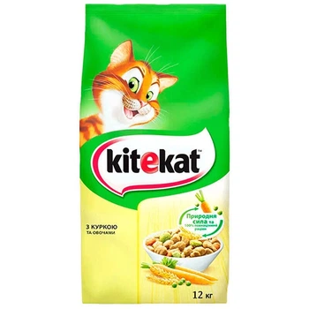 Сухий корм для кішок Kitekat курка з овочами 12 кг (000026425)