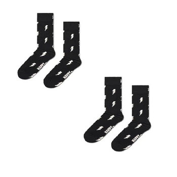Набор женских носков прикольных высоких хлопковых Happy Socks 194842 36/40 2 пары Черный (2200005145012)